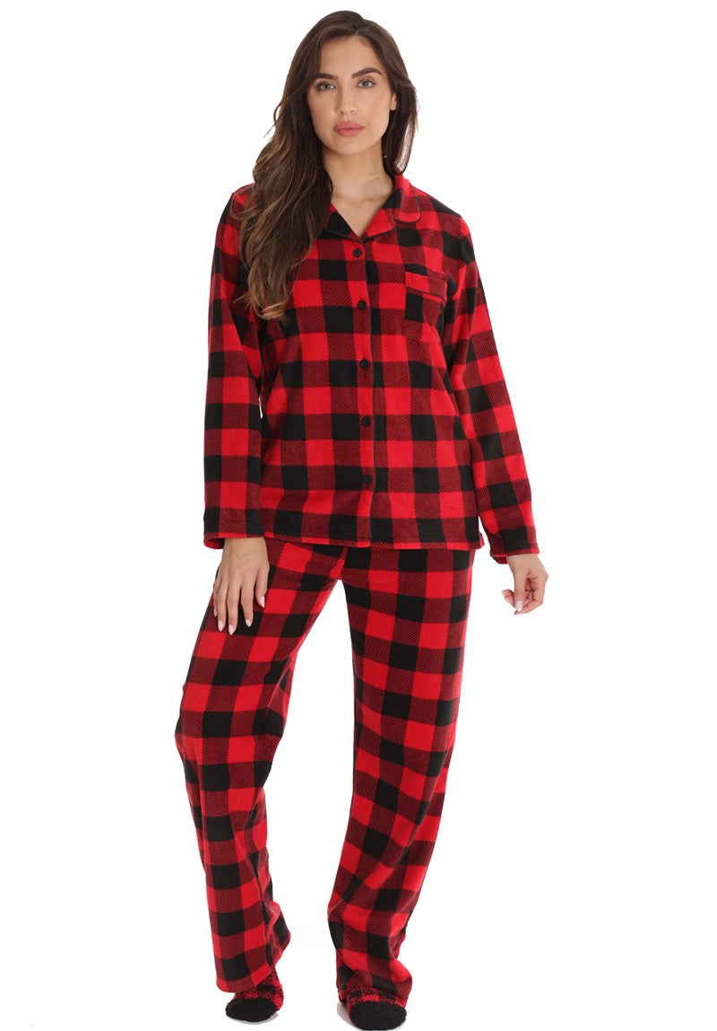 #followme Printed Fleece Family Pajamas - Womens 44826-10195-L - Image 2